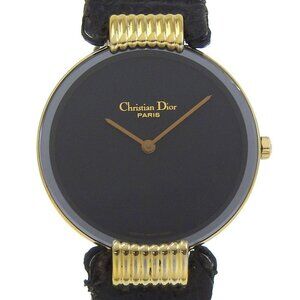 Dior Bakira Watches 46153-3 blackDial Plated Gold Quartz Analog display Women